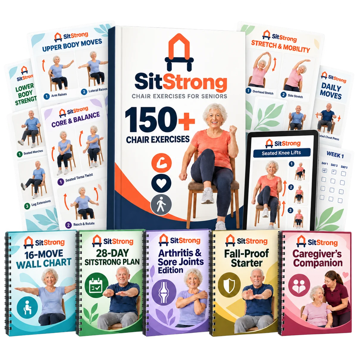 SitStrong kit: 150+ chair exercises, 5 exercise blocks and 5 bonuses